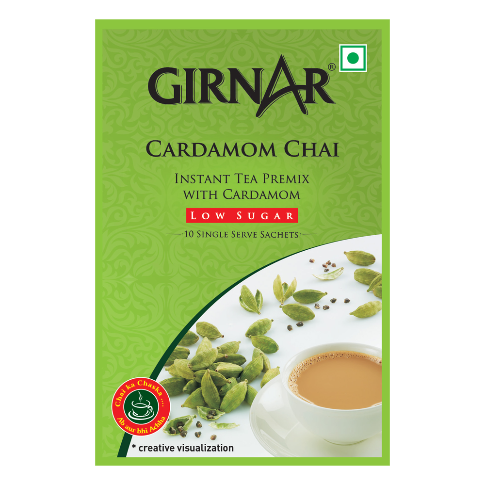 Girnar Instant Tea Premix With Cardamom (Low Sugar)