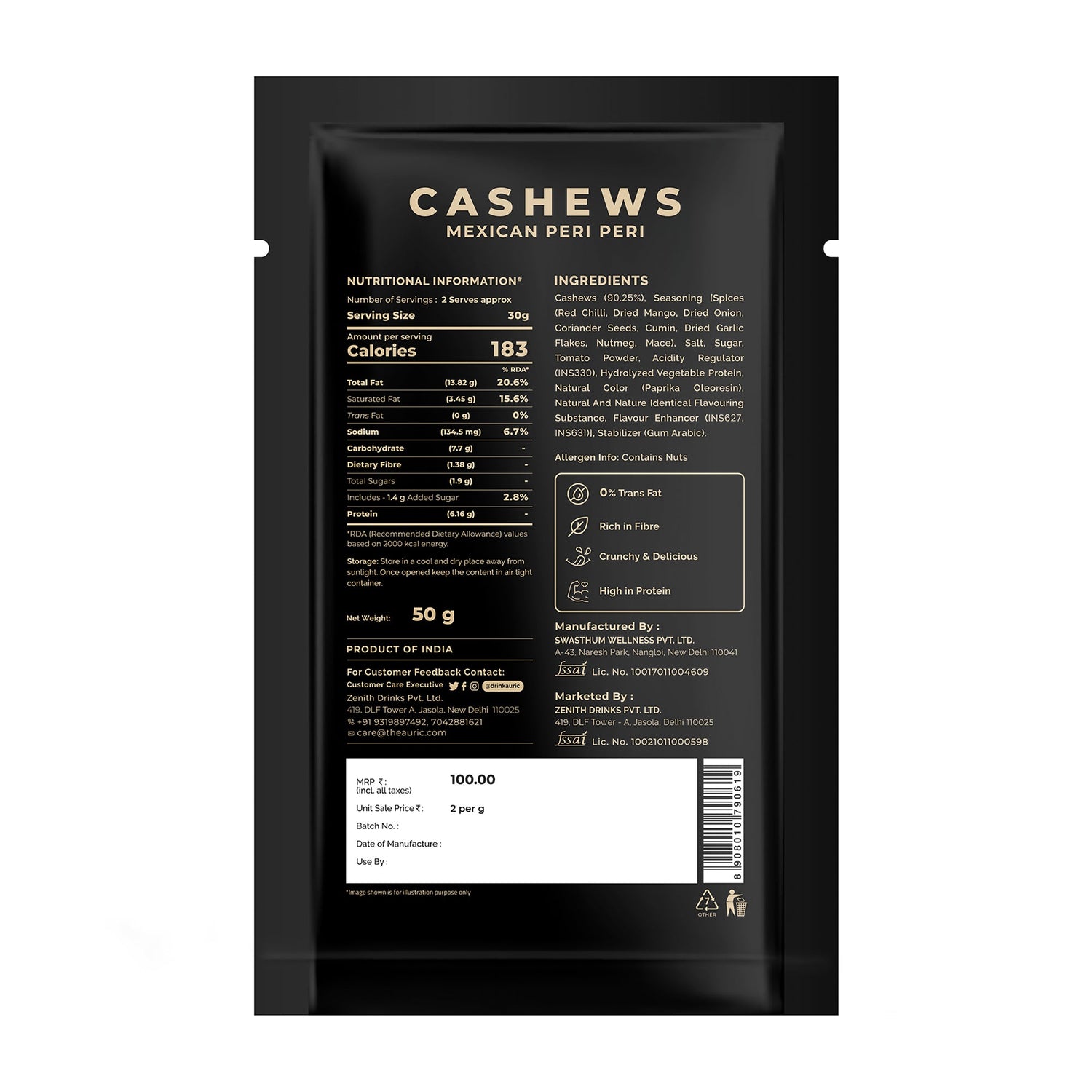 Auric Premium Quality Flavoured Cashews