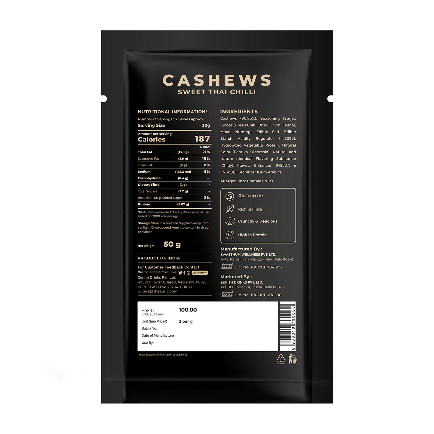 Auric Premium Quality Flavoured Cashews