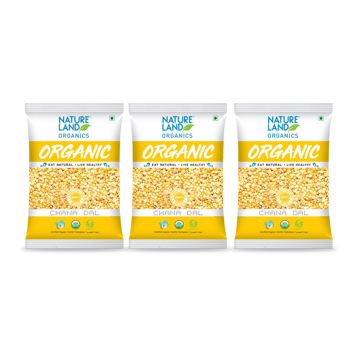 Organic Chana Dal 500 gm - Pack of 3