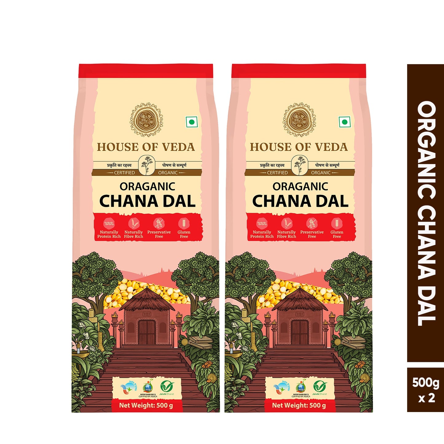 Organic Chana Dal 500g (Pack of 2)