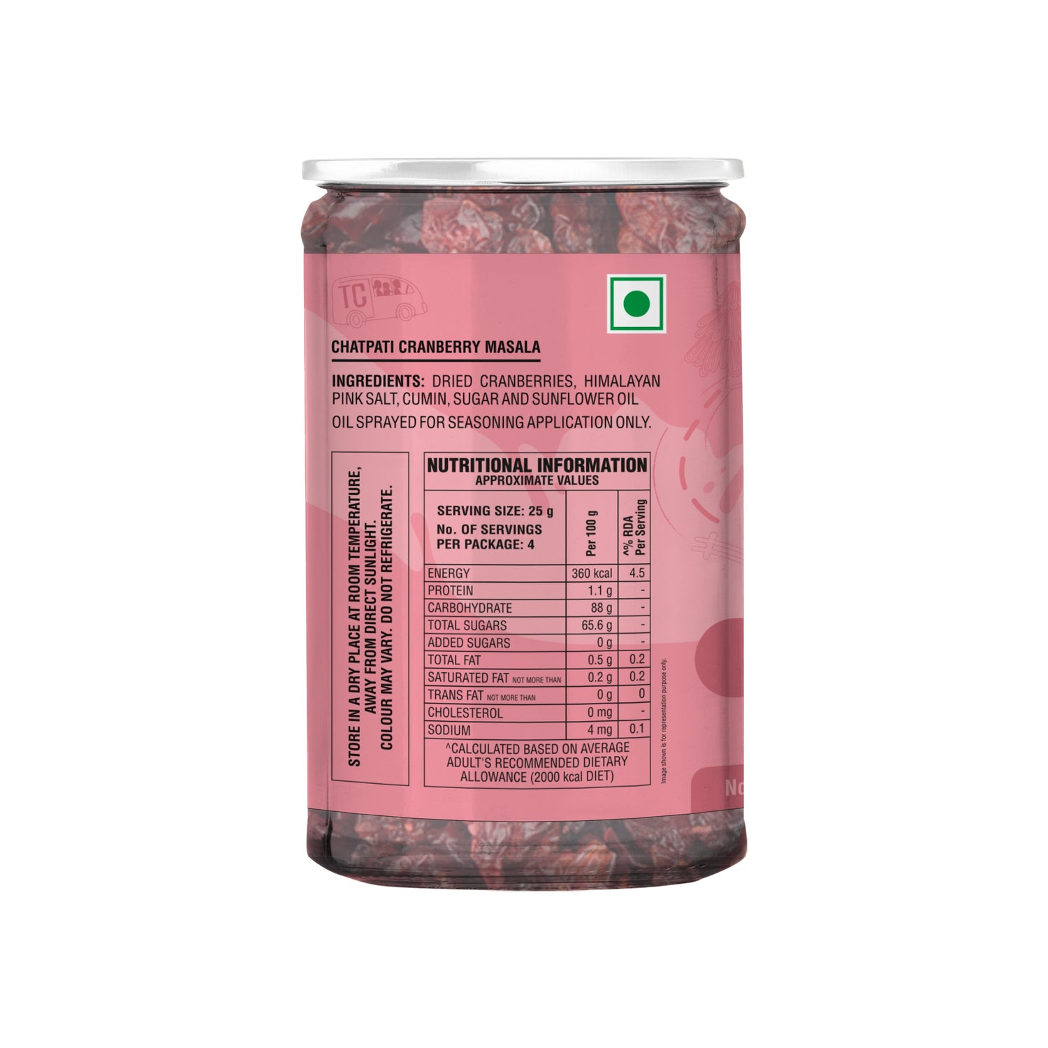 TRUE CREW Chatpati Cranberry Masala 100 g Jar