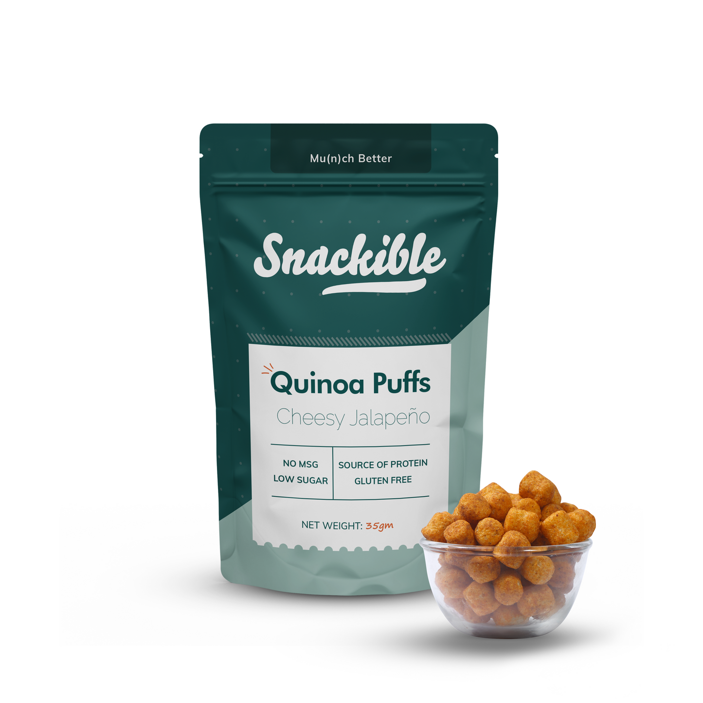 Cheesy Jalapeño Quinoa Puffs