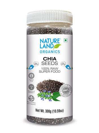 Organic Edible Chia Seeds (Raw) 300 Gm