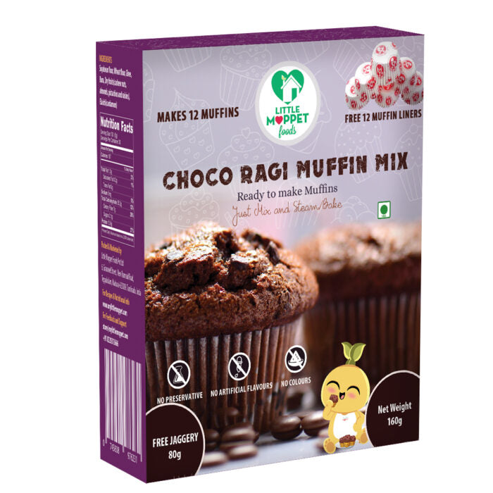 Choco Ragi Carrot Muffins Mix [FREE JAGGERY 80G]