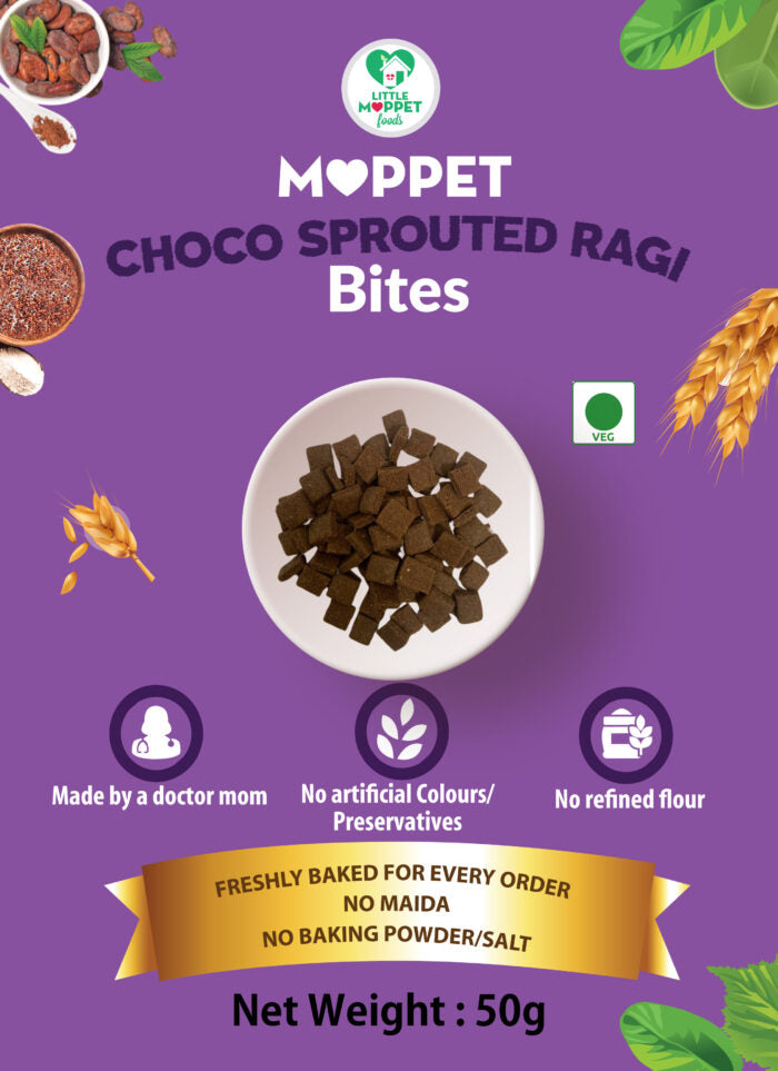 CHOCO SPROUTED RAGI MOPPET BITES