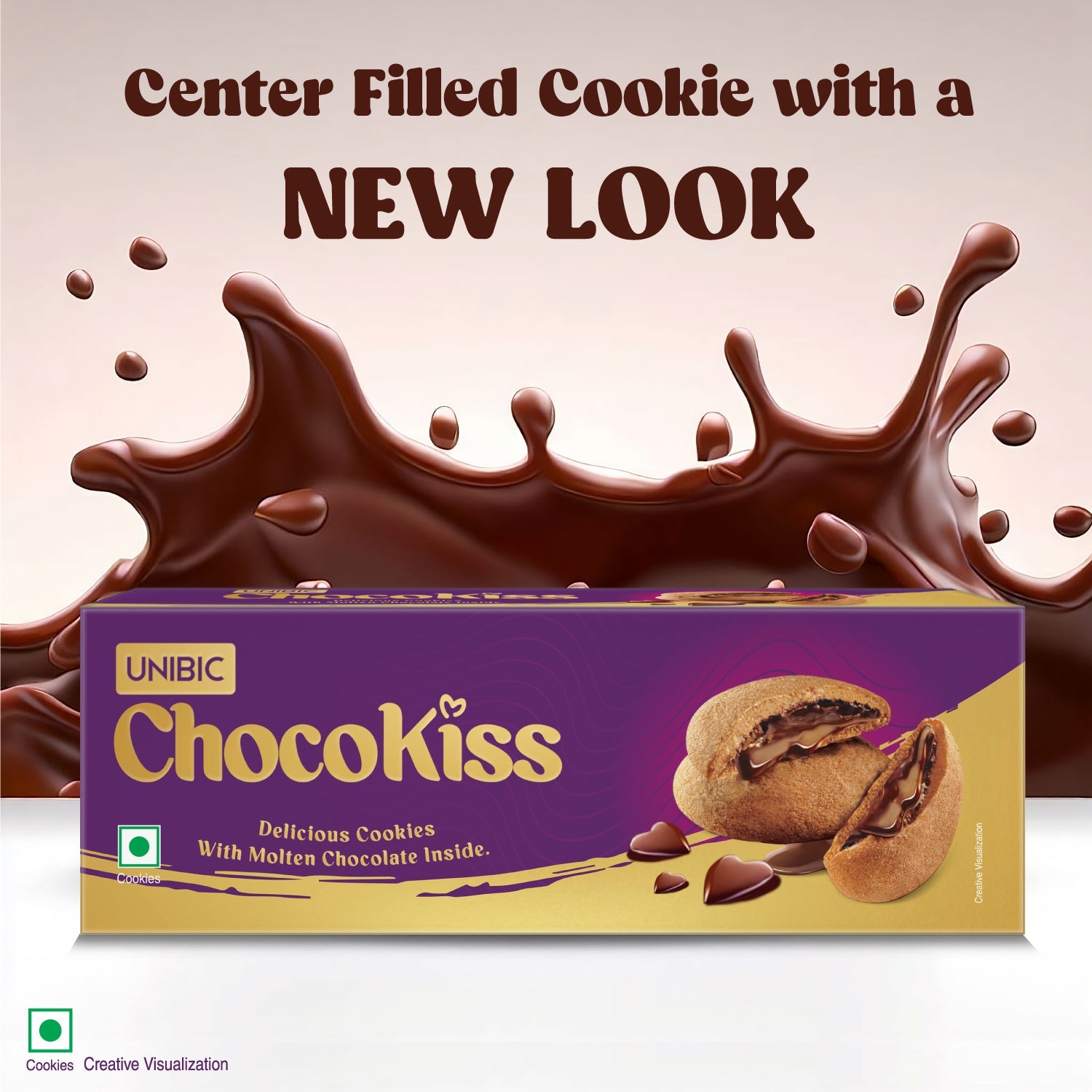 UNIBIC Choco Kiss - Centre Filled Cookies, 75 g