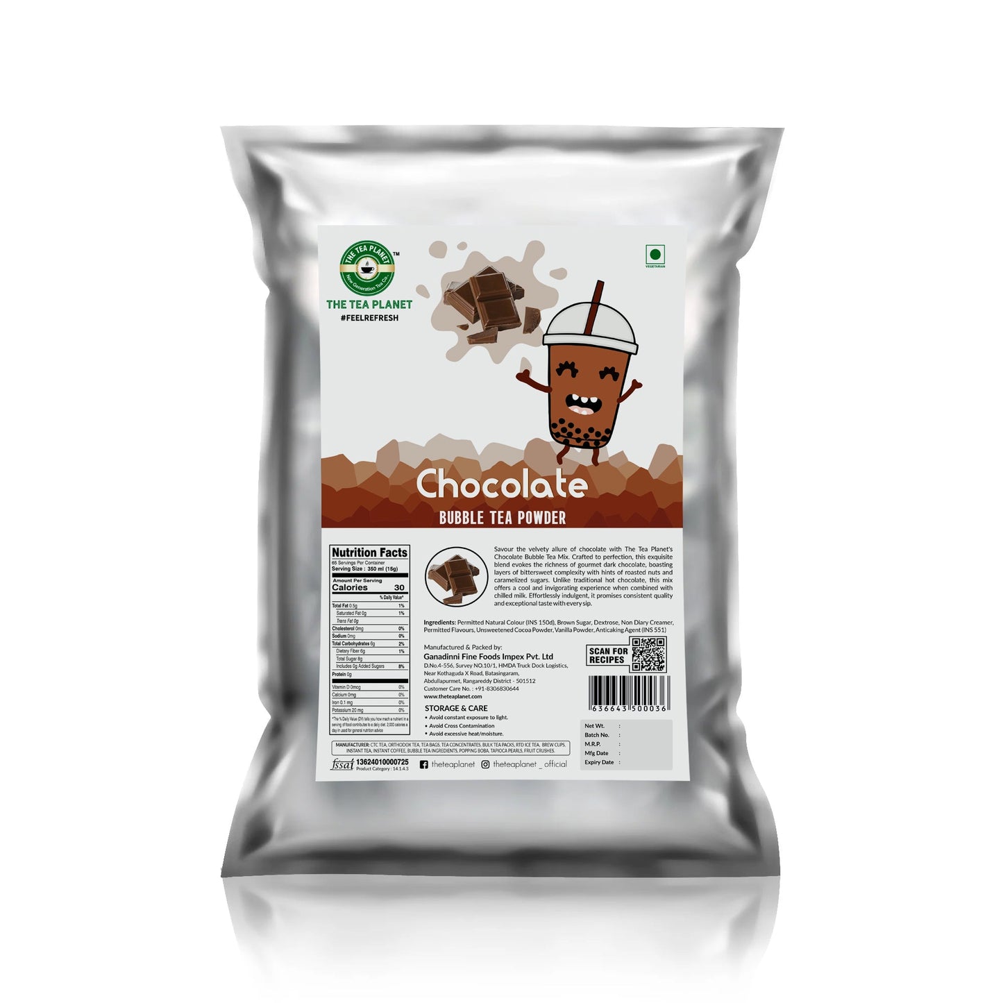 Chocolate Bubble Tea Premix - 1kg