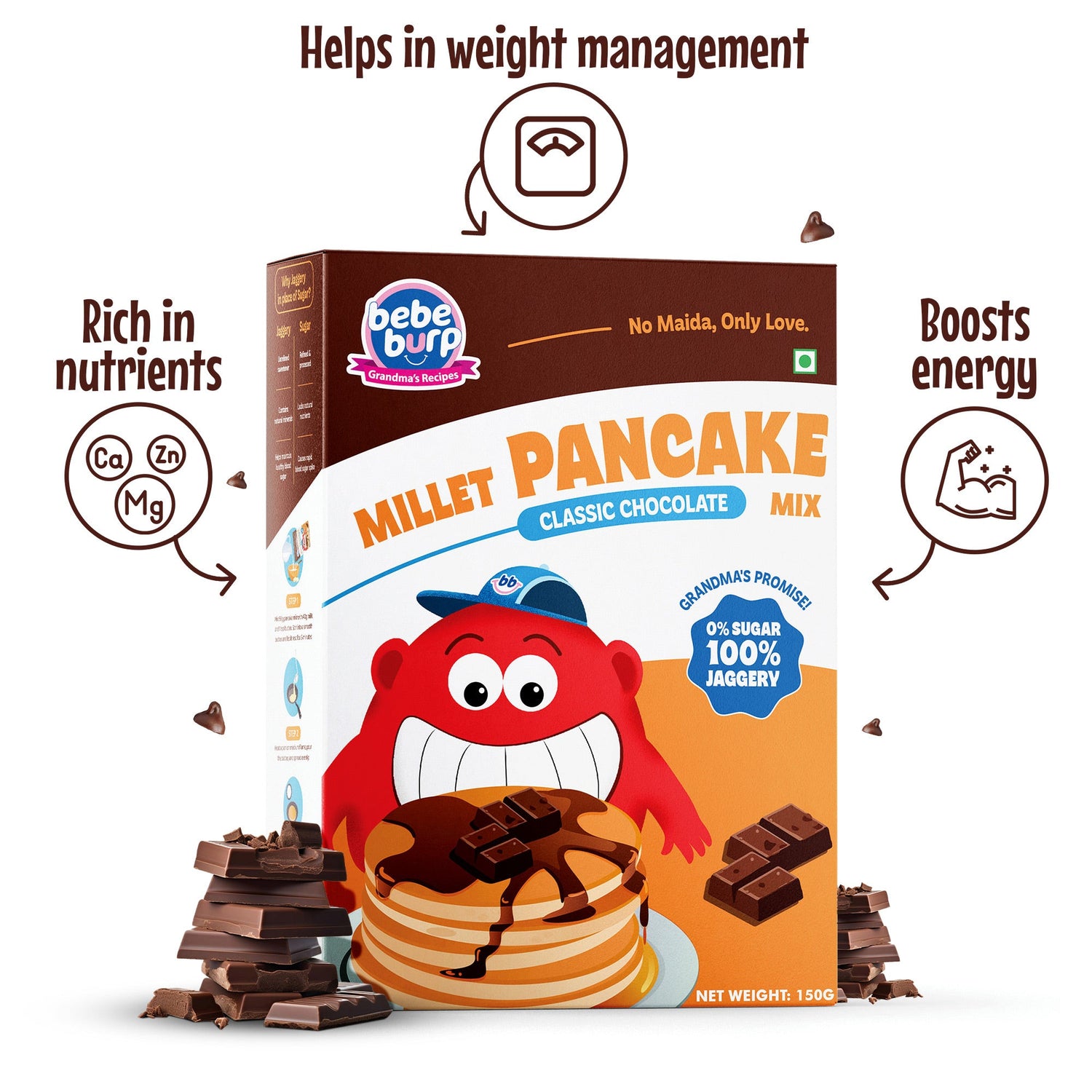 Classic chocolate pancake mix (150gm)