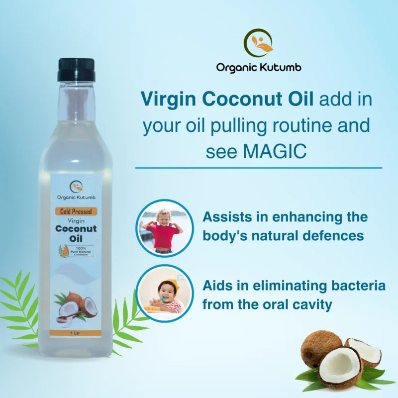 Virgin Coconut Oil 100% Pure & Organic Cold Pressed