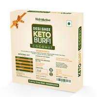 NutroActive Desi Ghee Keto Coconut Barfi- 200g