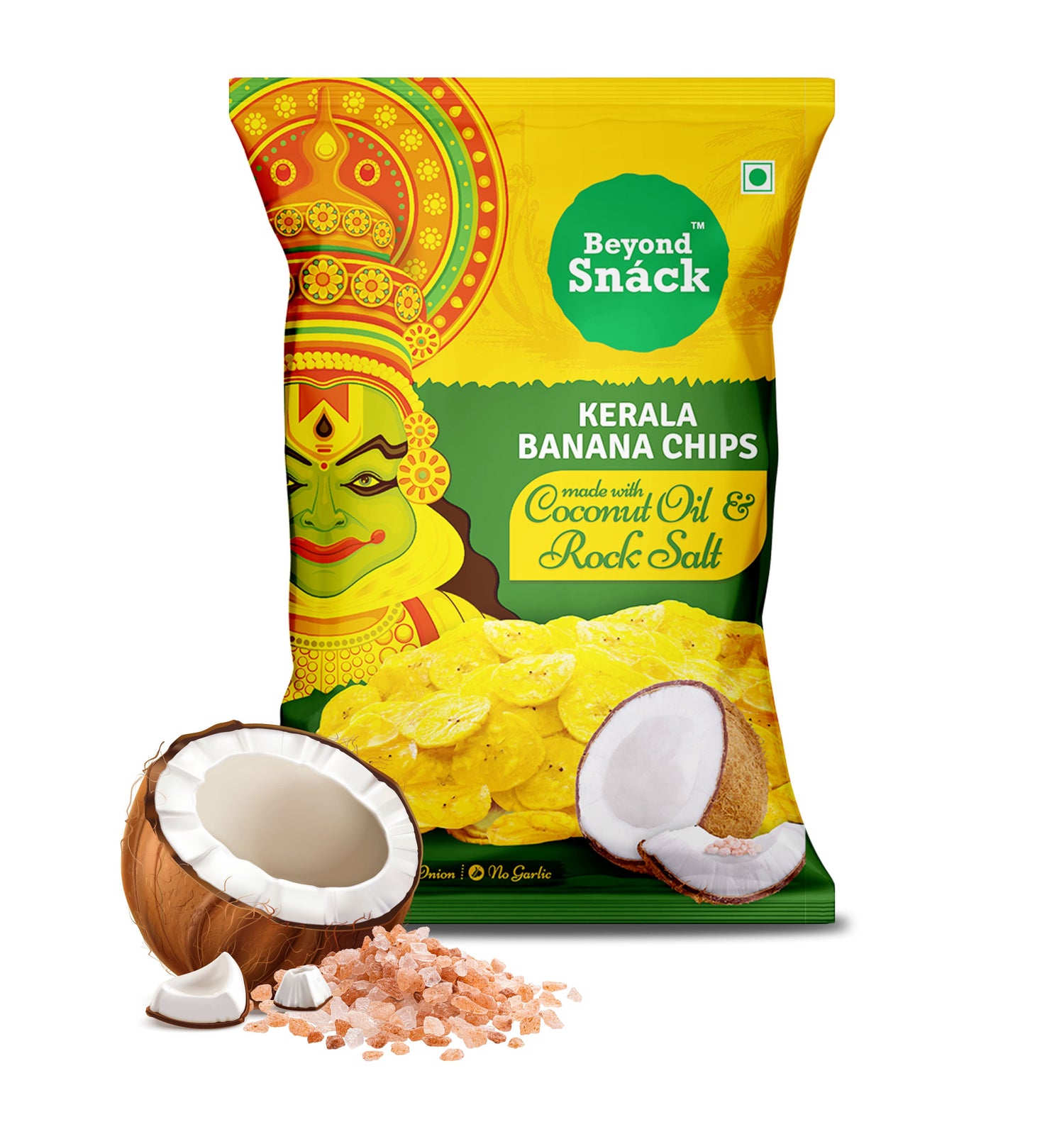 Banana Chips in Coconut Oil and Rock Salt 360gm (90gmsX4Packs)