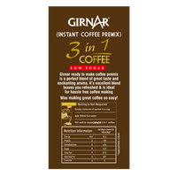 Girnar Instant Coffee 3 In 1 (10 Sachets - Low Sugar)