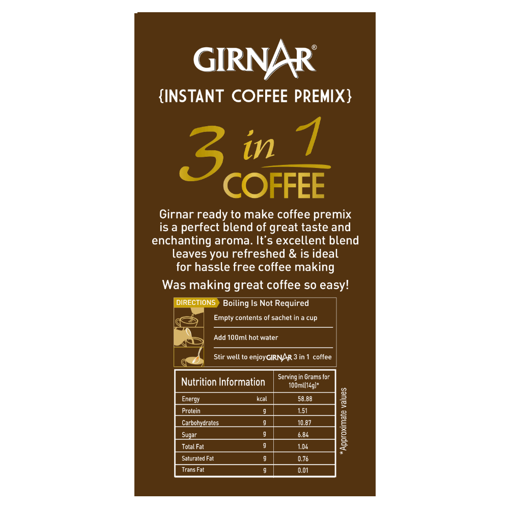 Girnar Instant Premix 3 In 1 Coffee