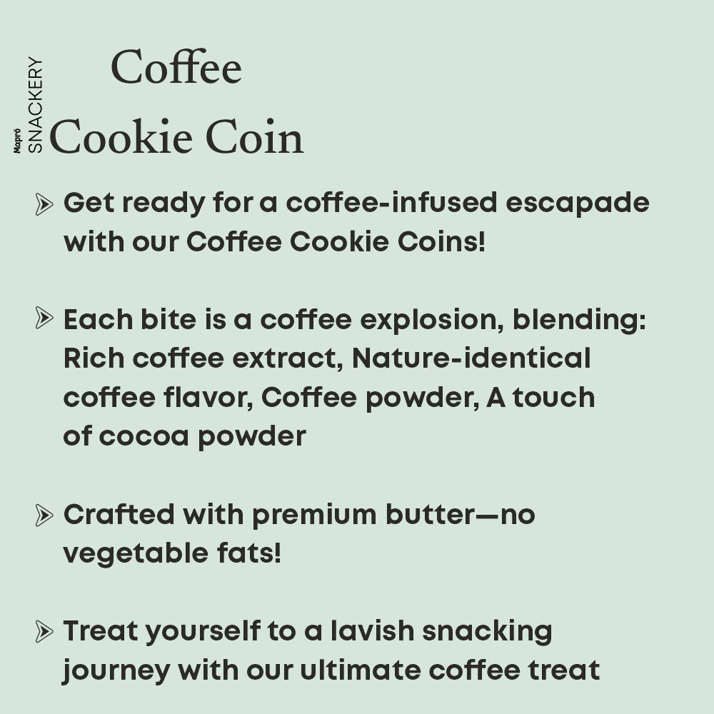 Snackery Coffee Cookie Coin - 150 gms - Veeha Foods