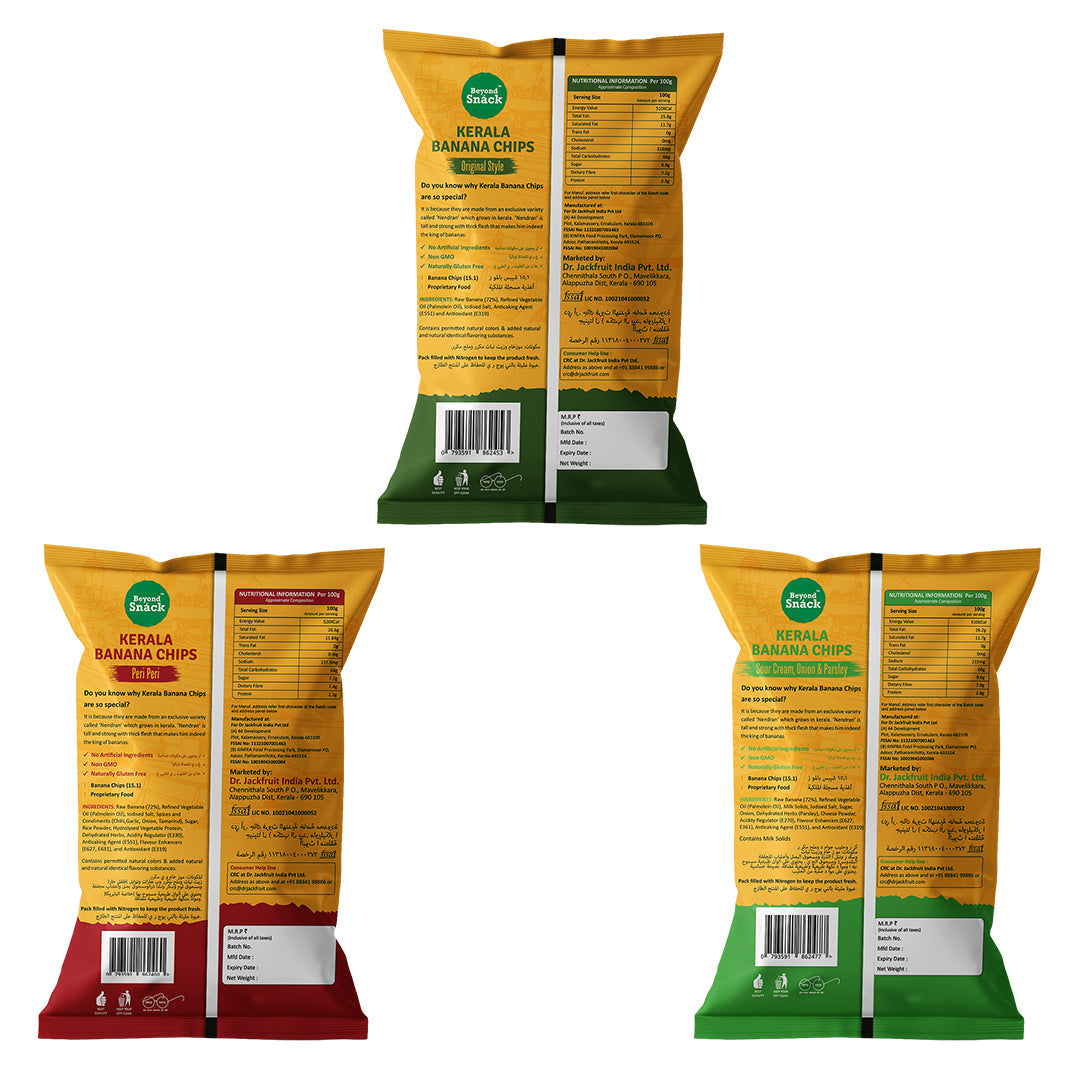 3 Flavours - 6 Packs Combo (450gm)