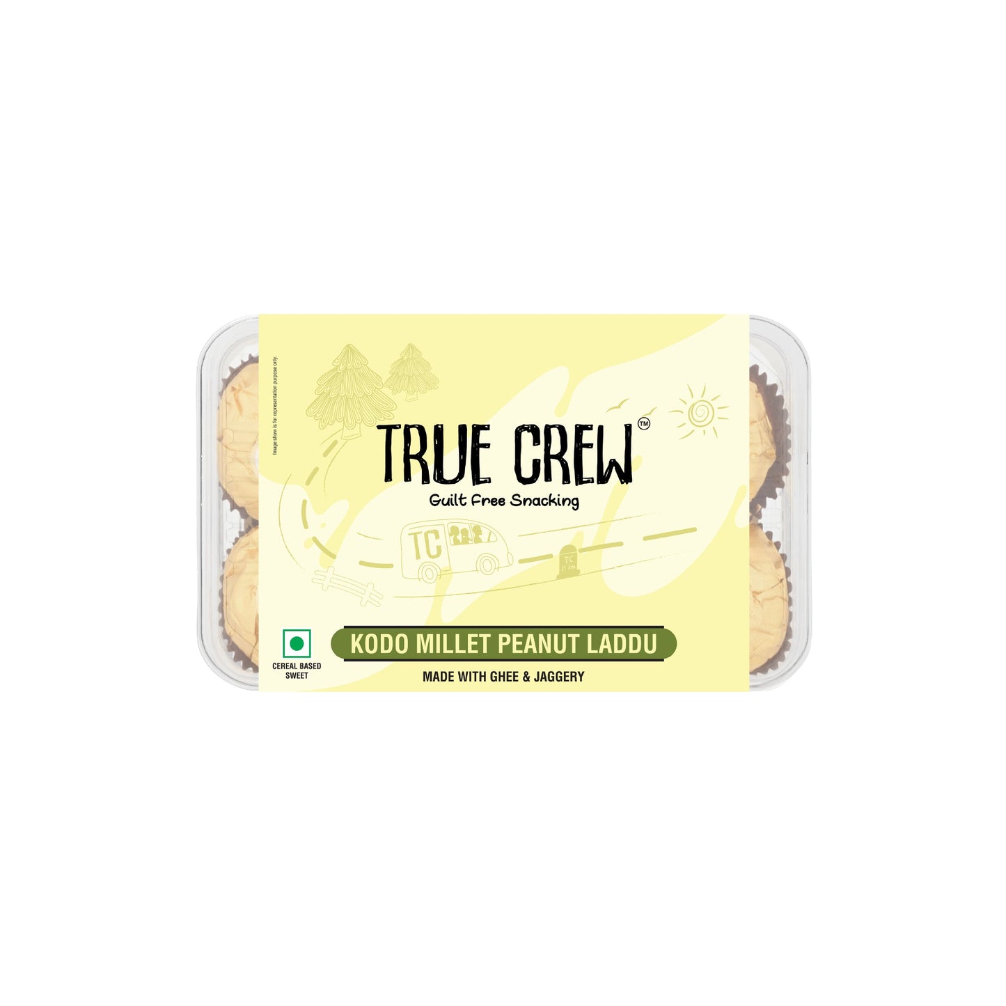 TRUE CREW - Kodo Millet Peanut Laddu, 180 g