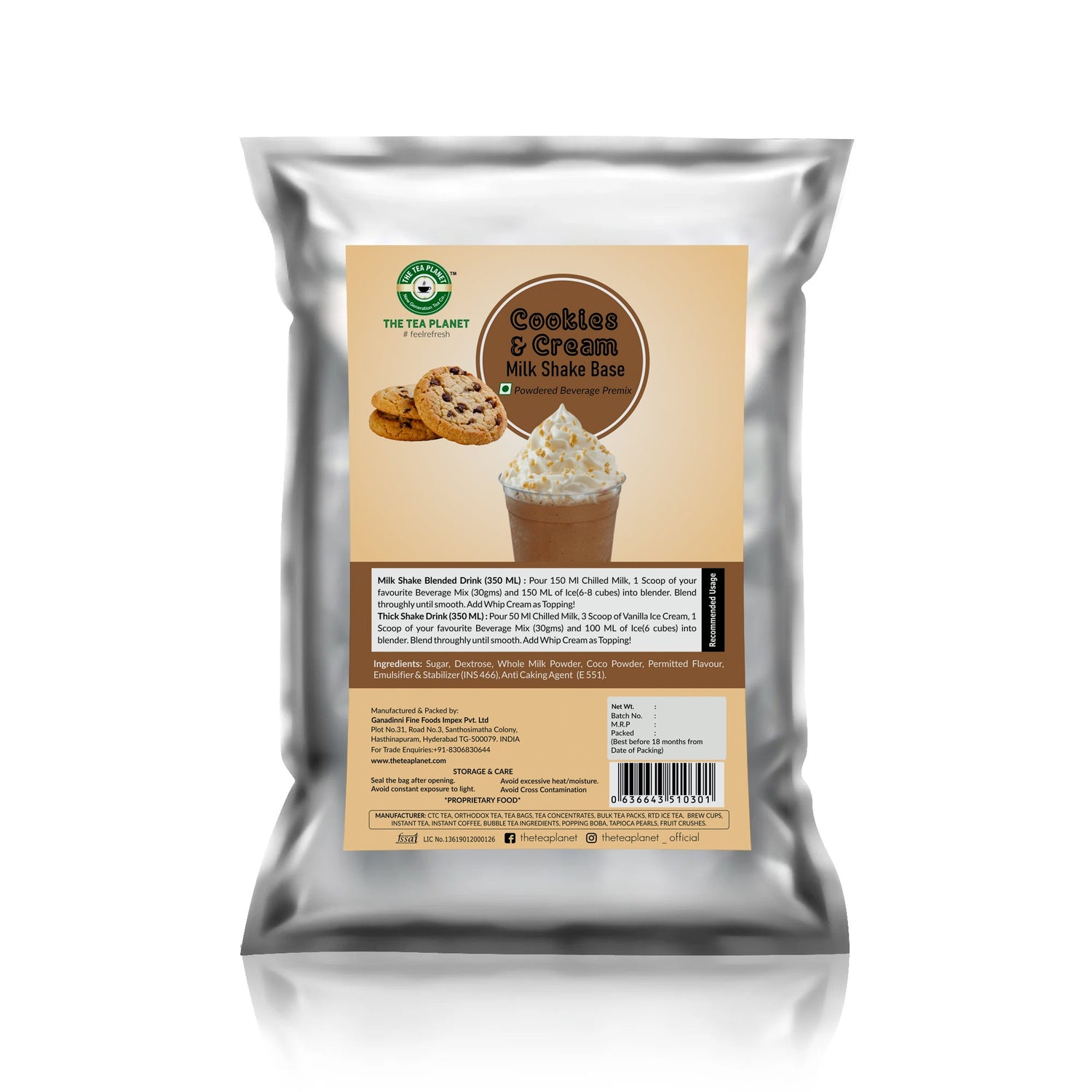 Cookies & Cream Milkshake Mix - 1kg