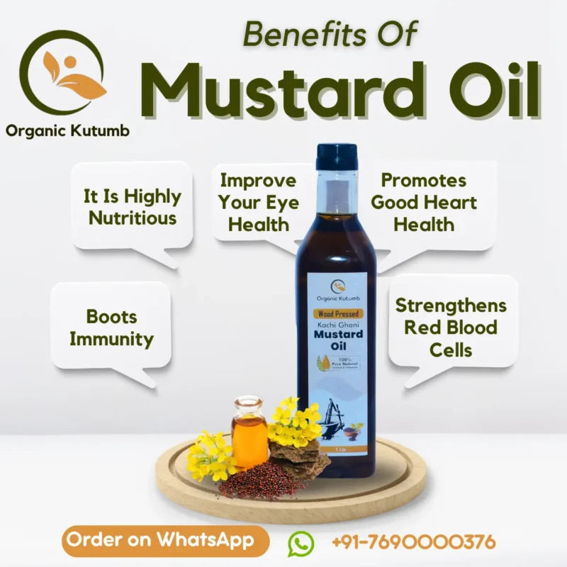 Wood Pressed Mustard Oil 100% Pure & Organic Cold Pressed