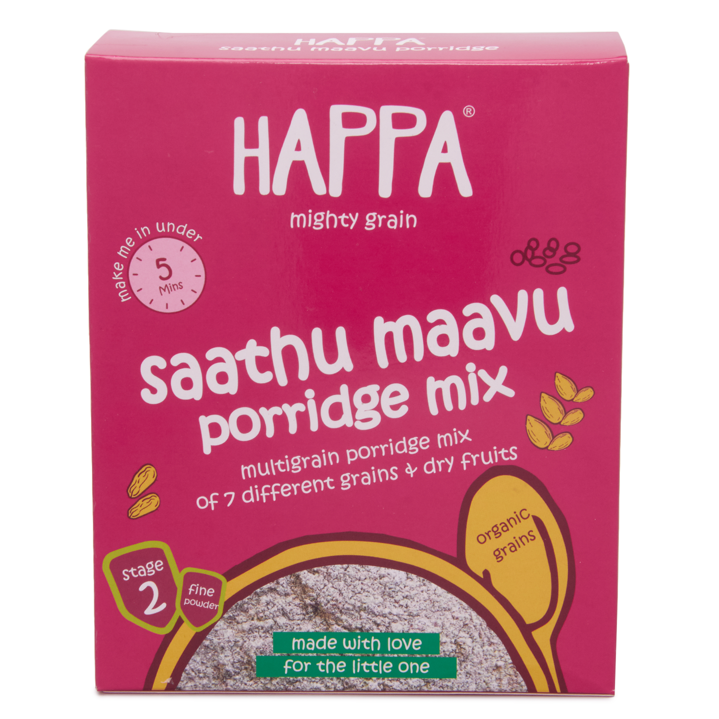 Happa Organic baby food Multigrain Saathu Maavu Cereal Mix -200 g