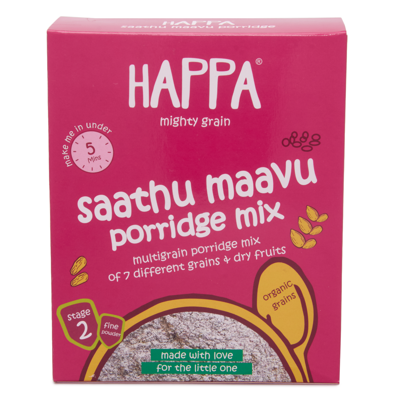 Happa Organic baby food Multigrain Saathu Maavu Cereal Mix -200 g