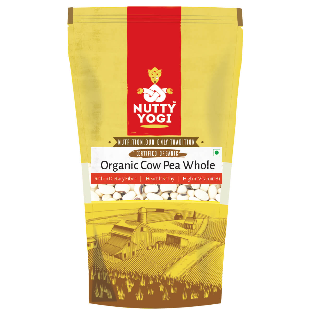 Nutty Yogi Organic Cow Pea Whole 500 gm