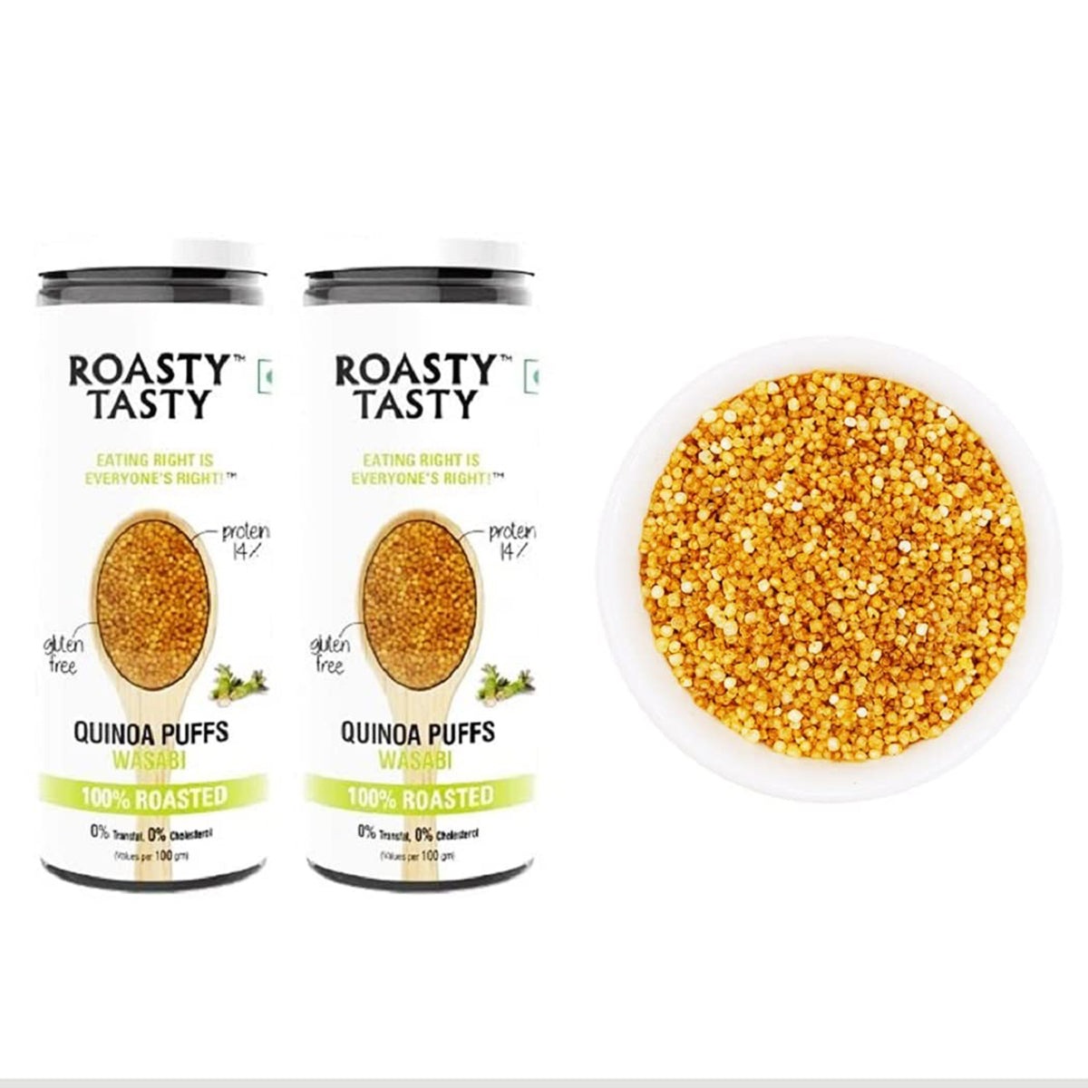 Roasted Quinoa Puffs - Wasabi Pack of 2