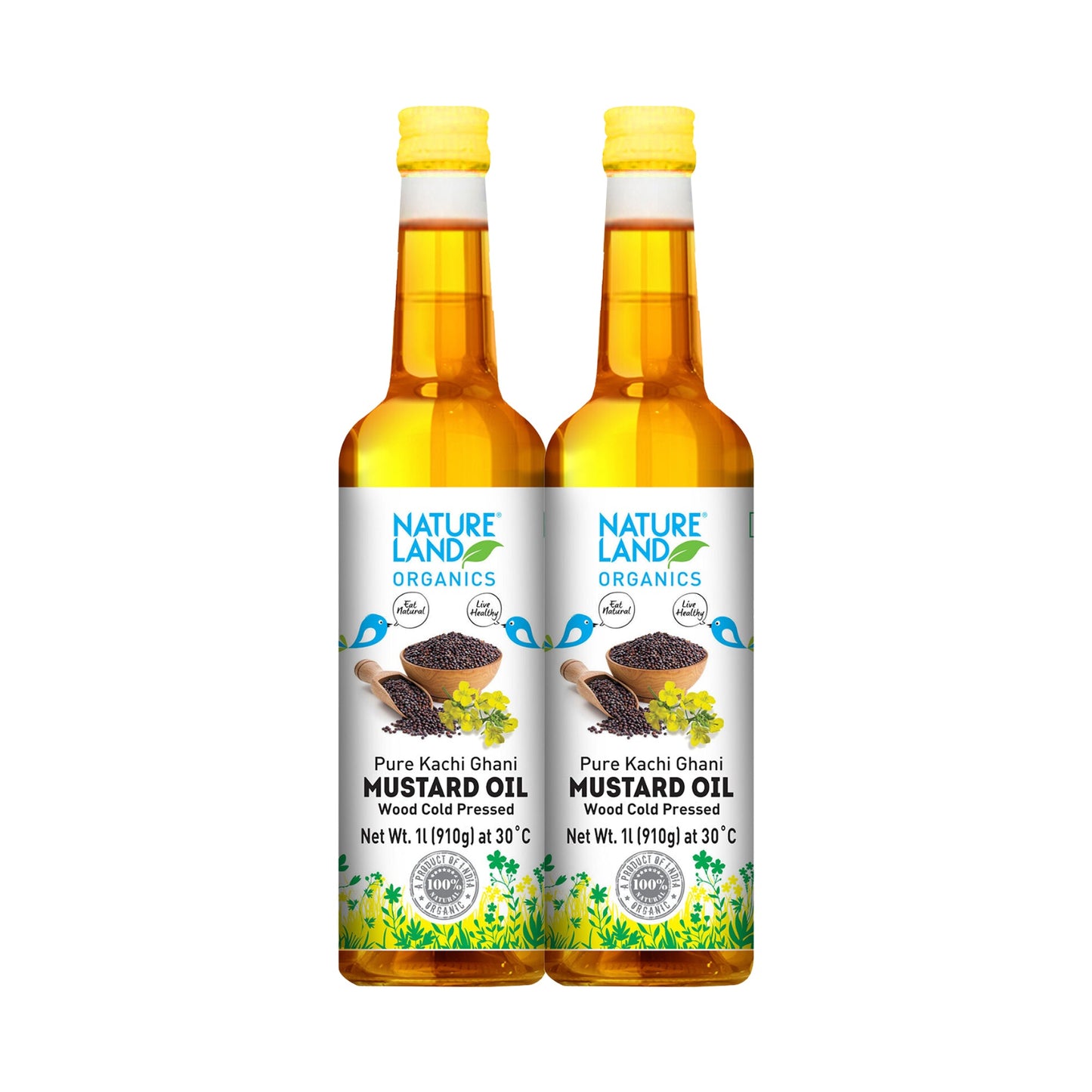 Organic Mustard Oil 1 Ltr - Pack of 2