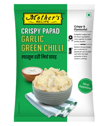 Garlic Green Chilli Crispy Papad 100 gm