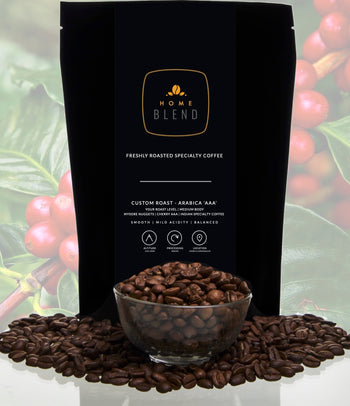 Whole Bean - Custom Roast Arabica 'AAA' + Cherry 'AAA' - Pack of 250g