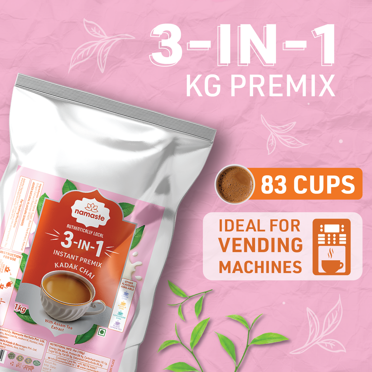 Namaste Chai Kadak Chai (83 Cups) - 1 kg