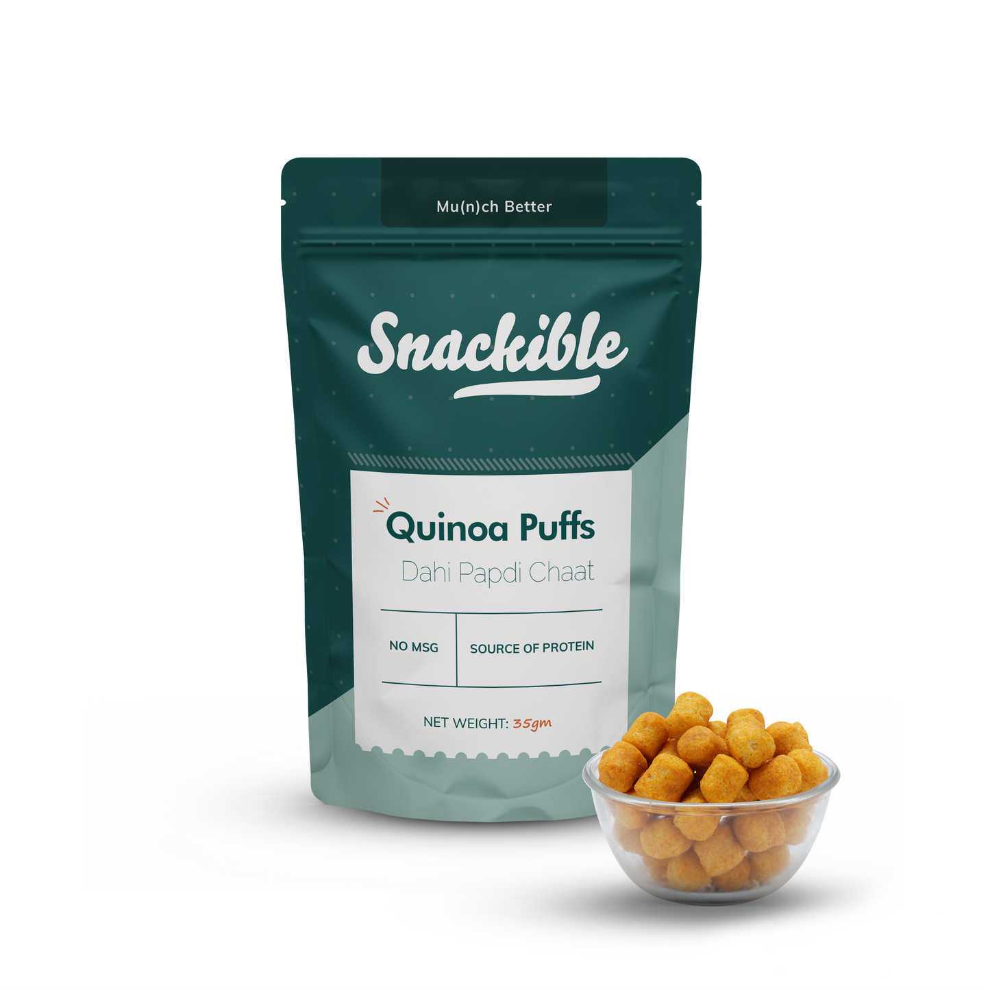 Dahi Papdi Chaat Quinoa Puffs