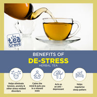 Organic Destress Herbal Tea, (50 g, 25 Cups)