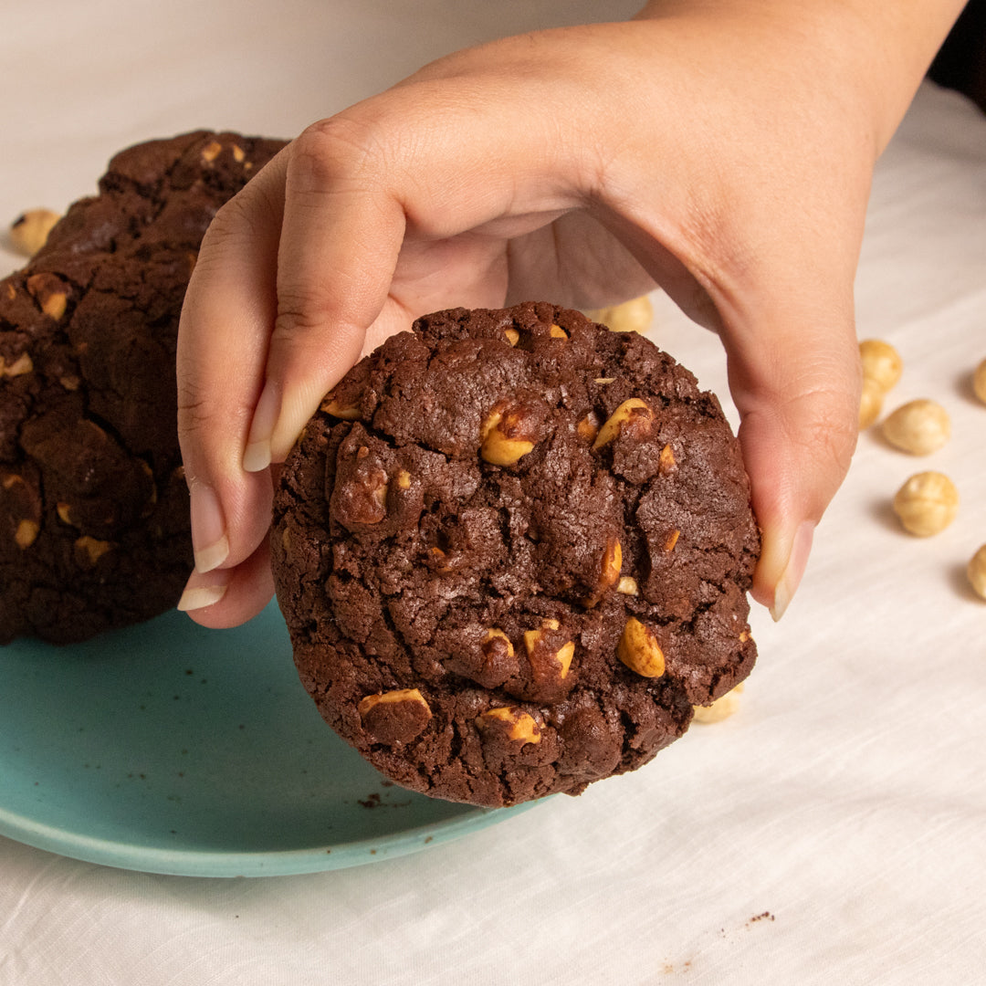 Toasted Hazelnut Double Chocolate Cookies