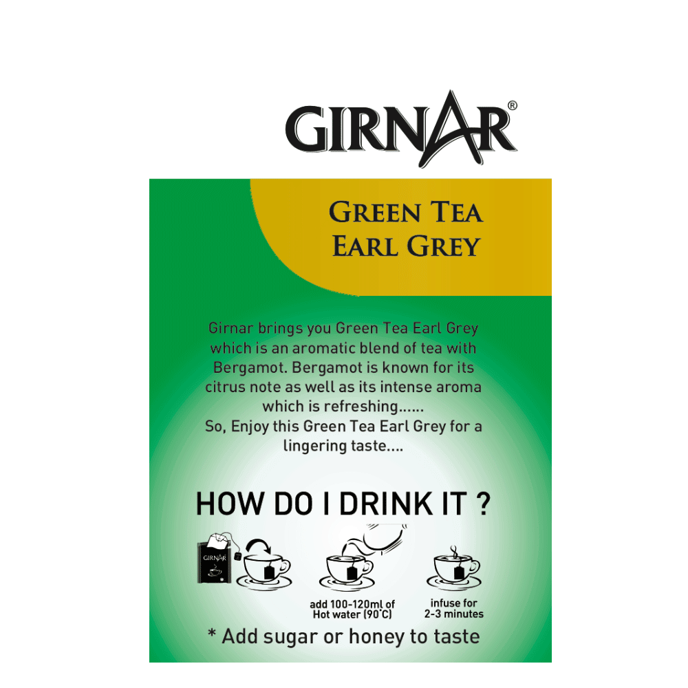 Girnar Green Tea Bags - Earl Grey