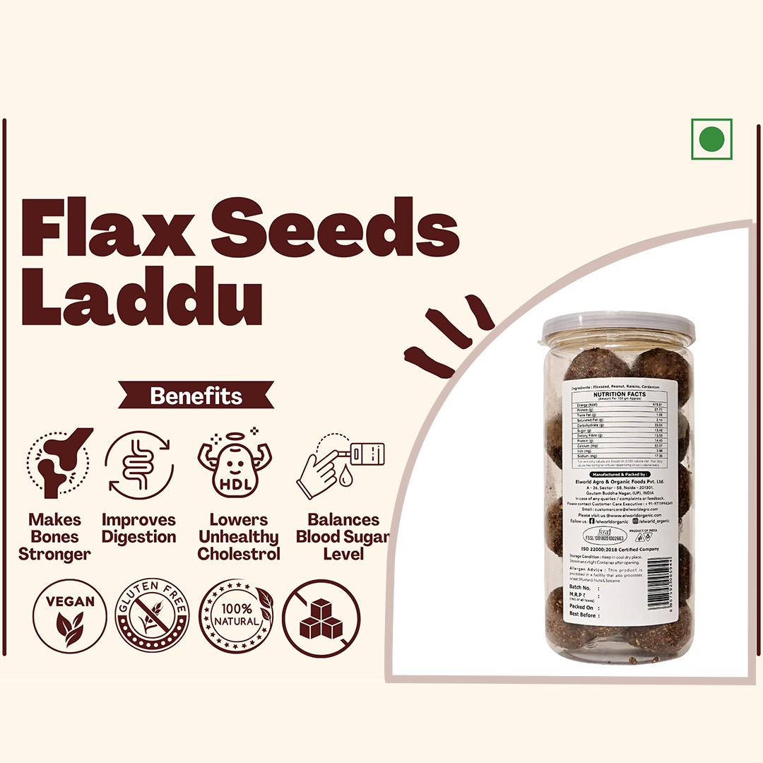 Elworld Agro & Organic Food Products Flaxseed Laddoo