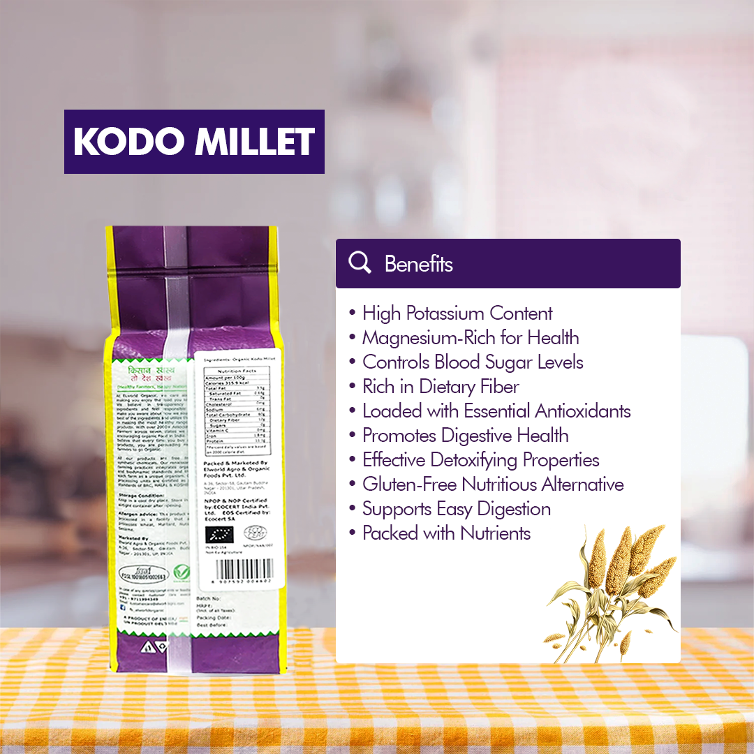 Elworld Agro & Organic Food Products Kodo Millet 500 g