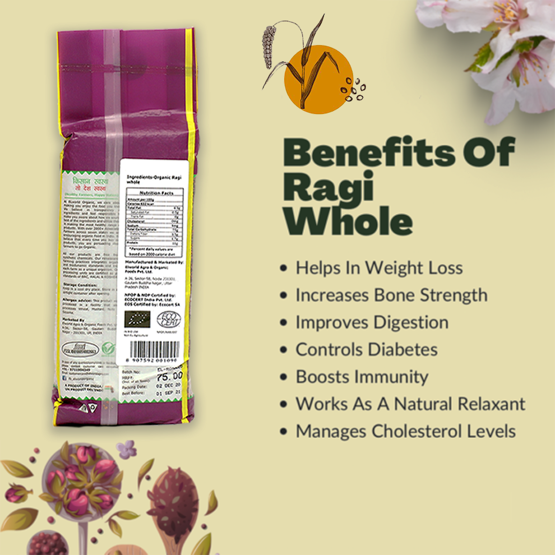 Elworld Agro & Organic Food Products Ragi Whole 500 g