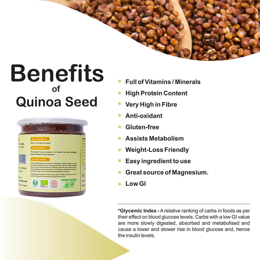 Elworld Agro & Organic Food Products Red Quinoa Seed 350 g