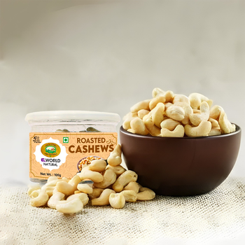 Elworld Agro & Organic Food Products Roasted Cashews(Natural) 100 g