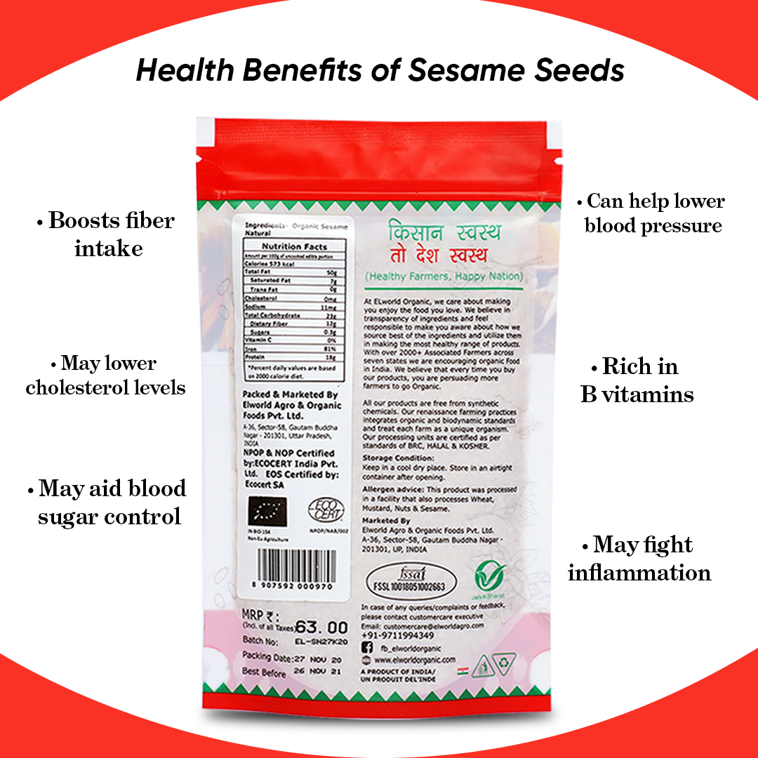 Elworld Agro & Organic Food Products Sesame Natural 100 g