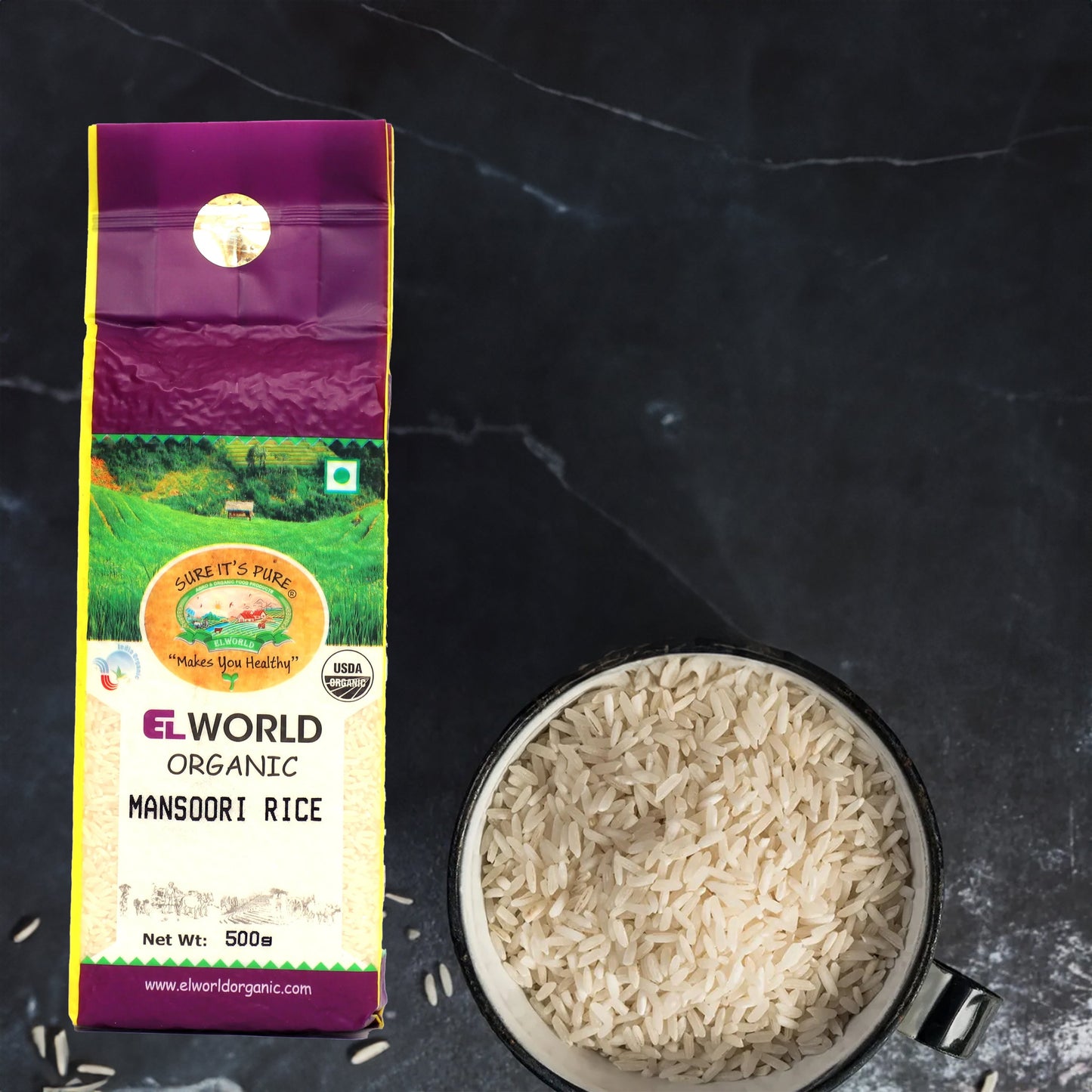 Elworld Agro & Organic Food Products Mansoori Rice