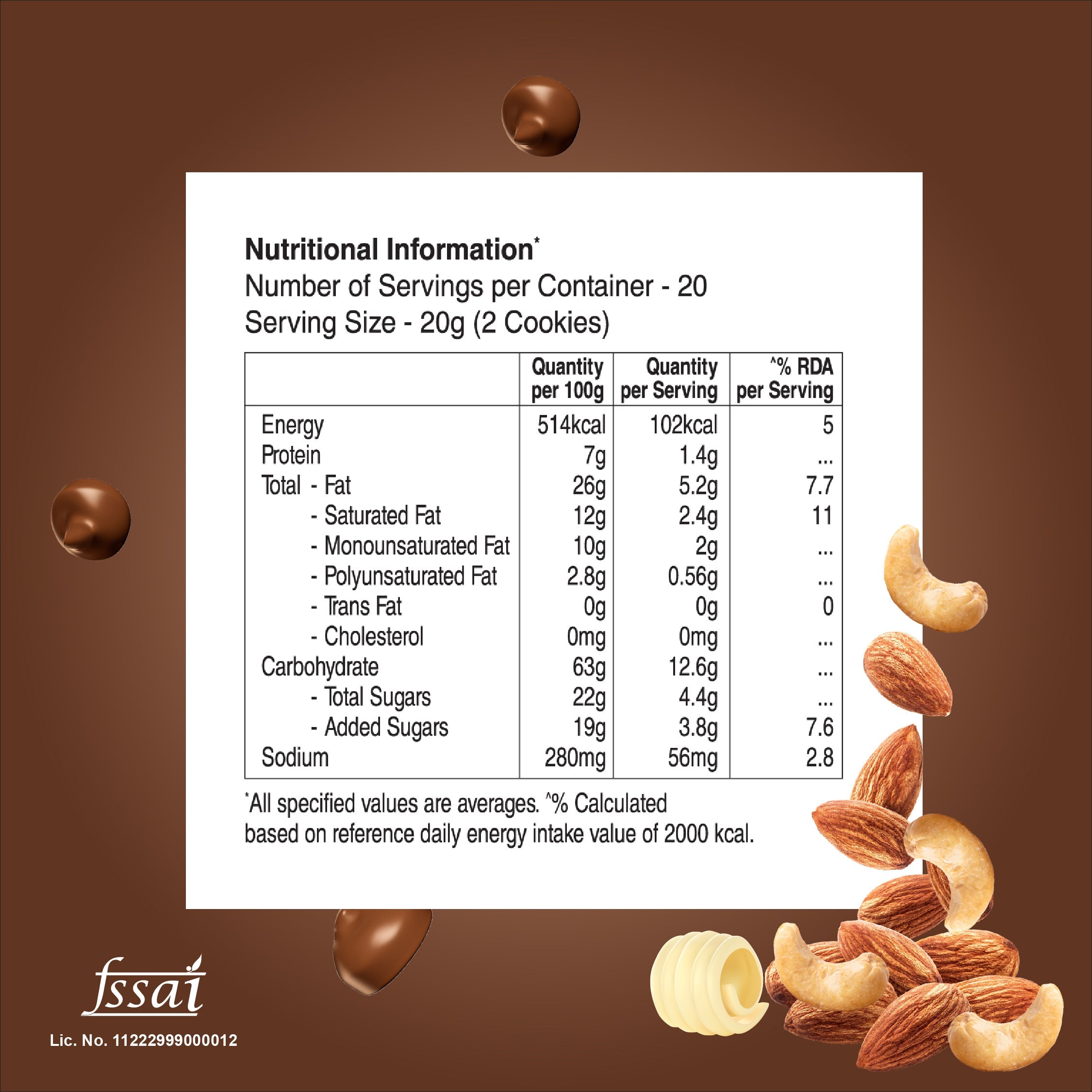 Choconut Finger Cookies 400g