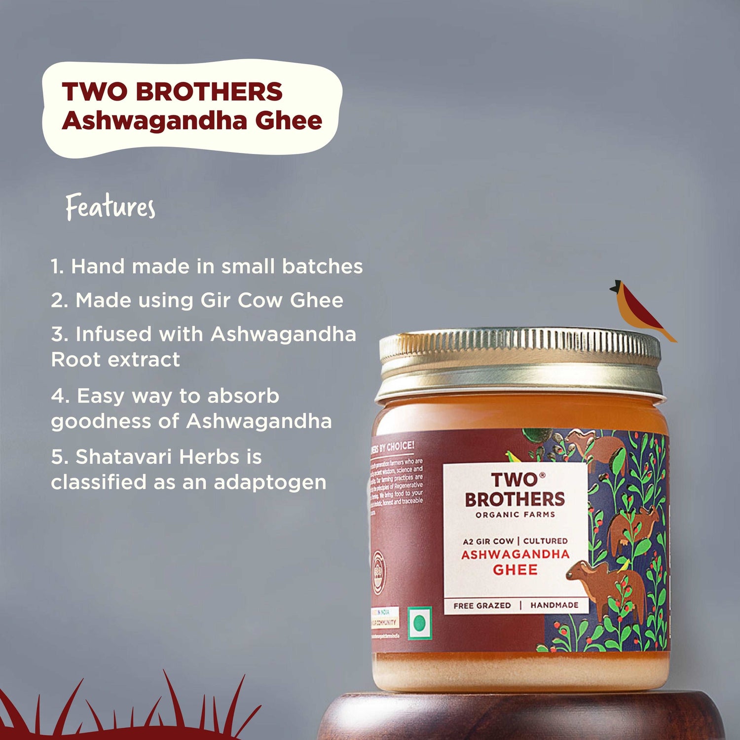 Ashwagandha Ghee, Cultured 250g