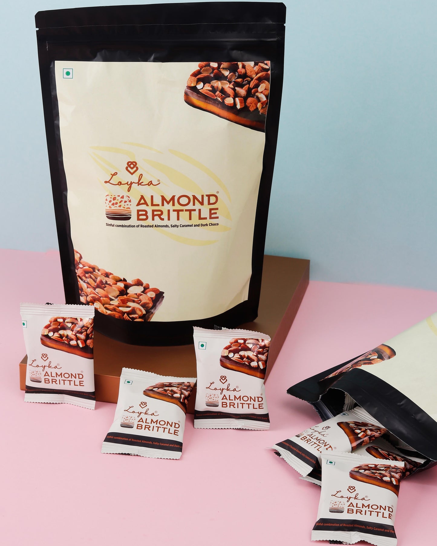 Almond Brittle Value for money Pack 1 kg (2 packs of 500 grams each)