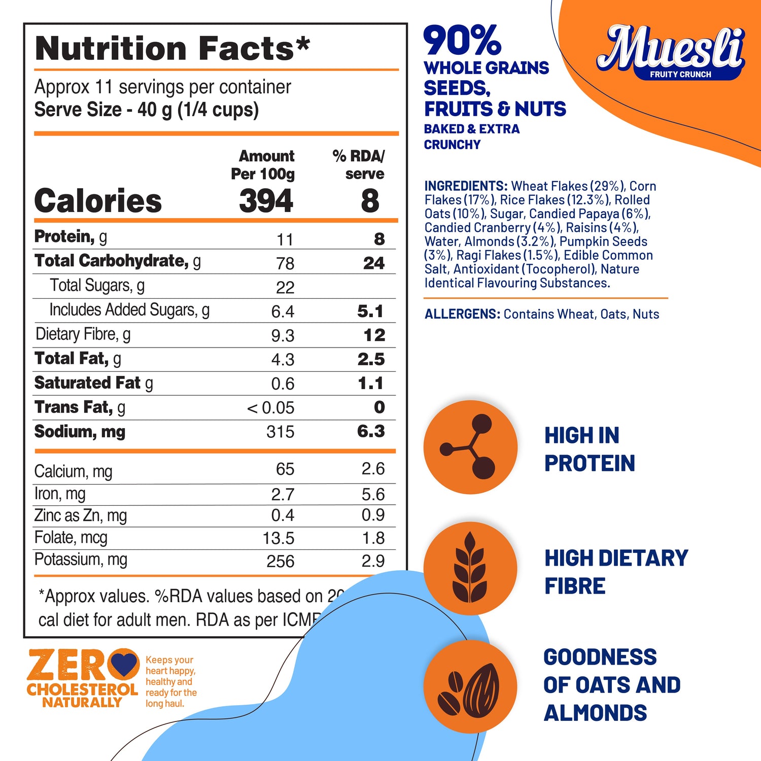 Fruity Crunch Healthy Fruit Muesli