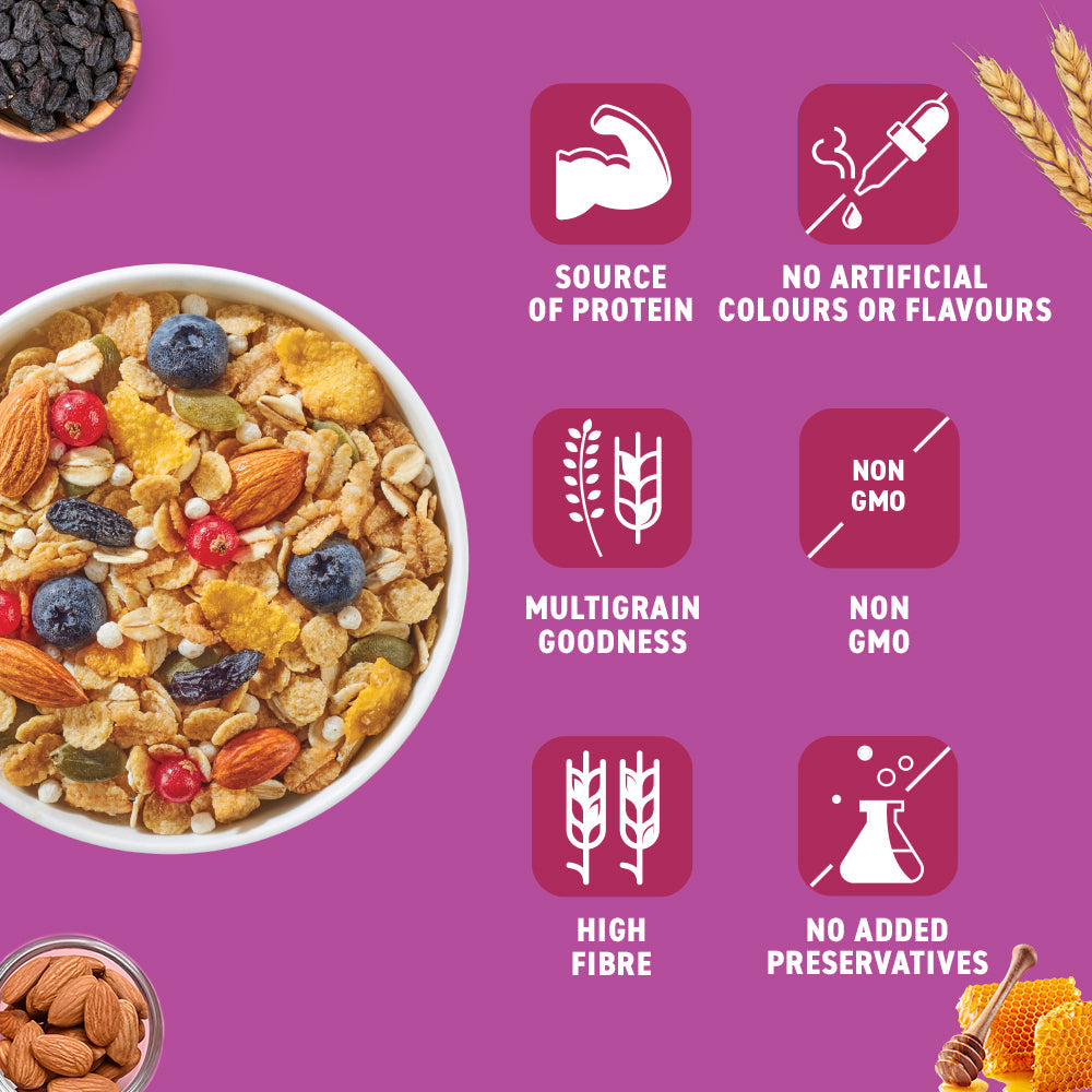 Swiss Style Muesli - High Fibre, Added Bran, 500g