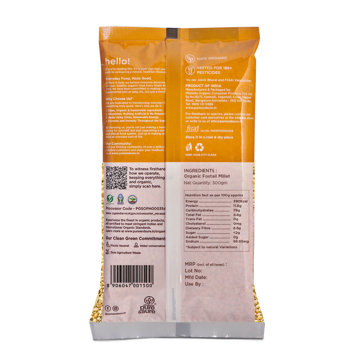 Organic Foxtail Millet-500g