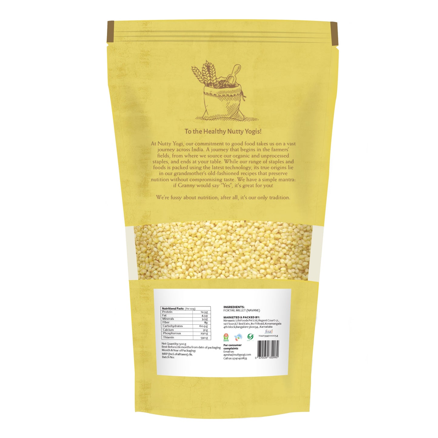 Nutty Yogi Organic Foxtail Millet / Navane