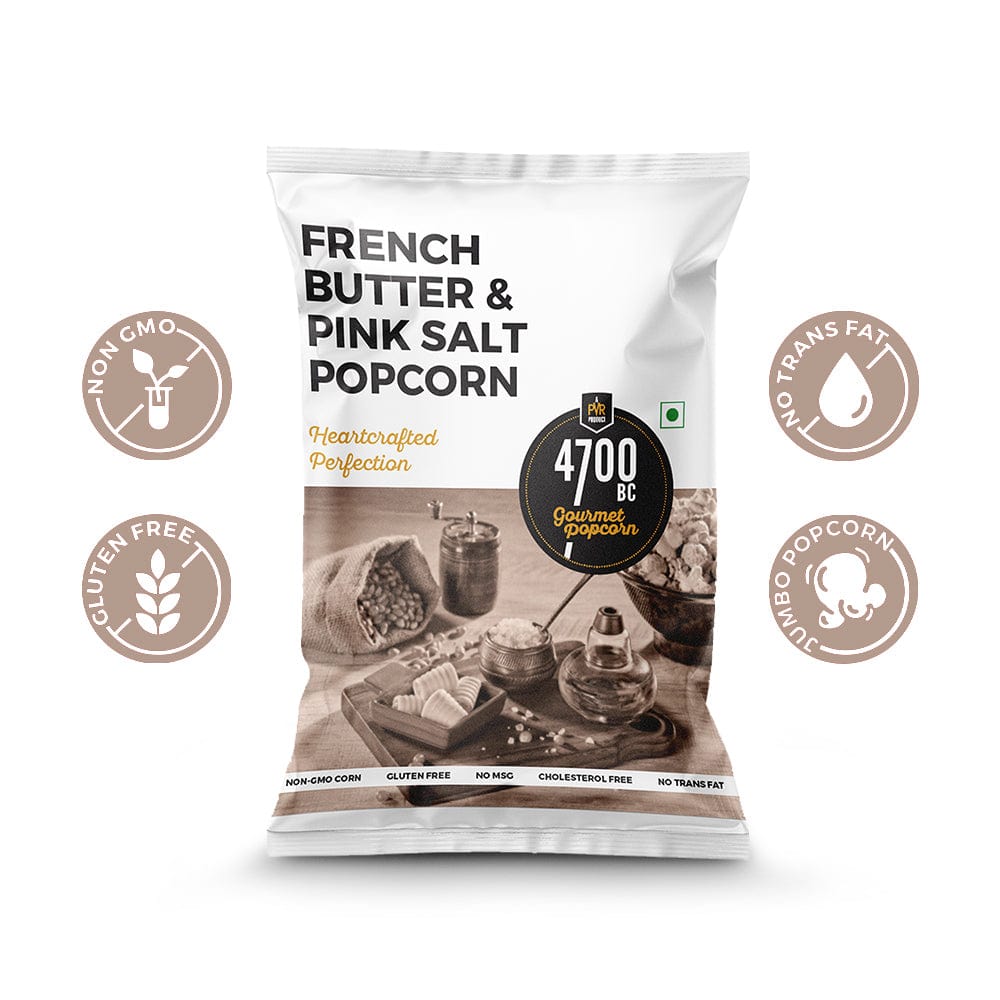 French Butter & Pink Salt Popcorn, Pouch (Pack of 8, 90g)